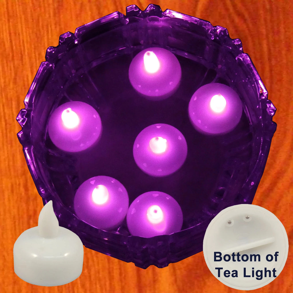 12 Flameless Floating LED tealight Battery operated Candle Pink tea lights NEW
