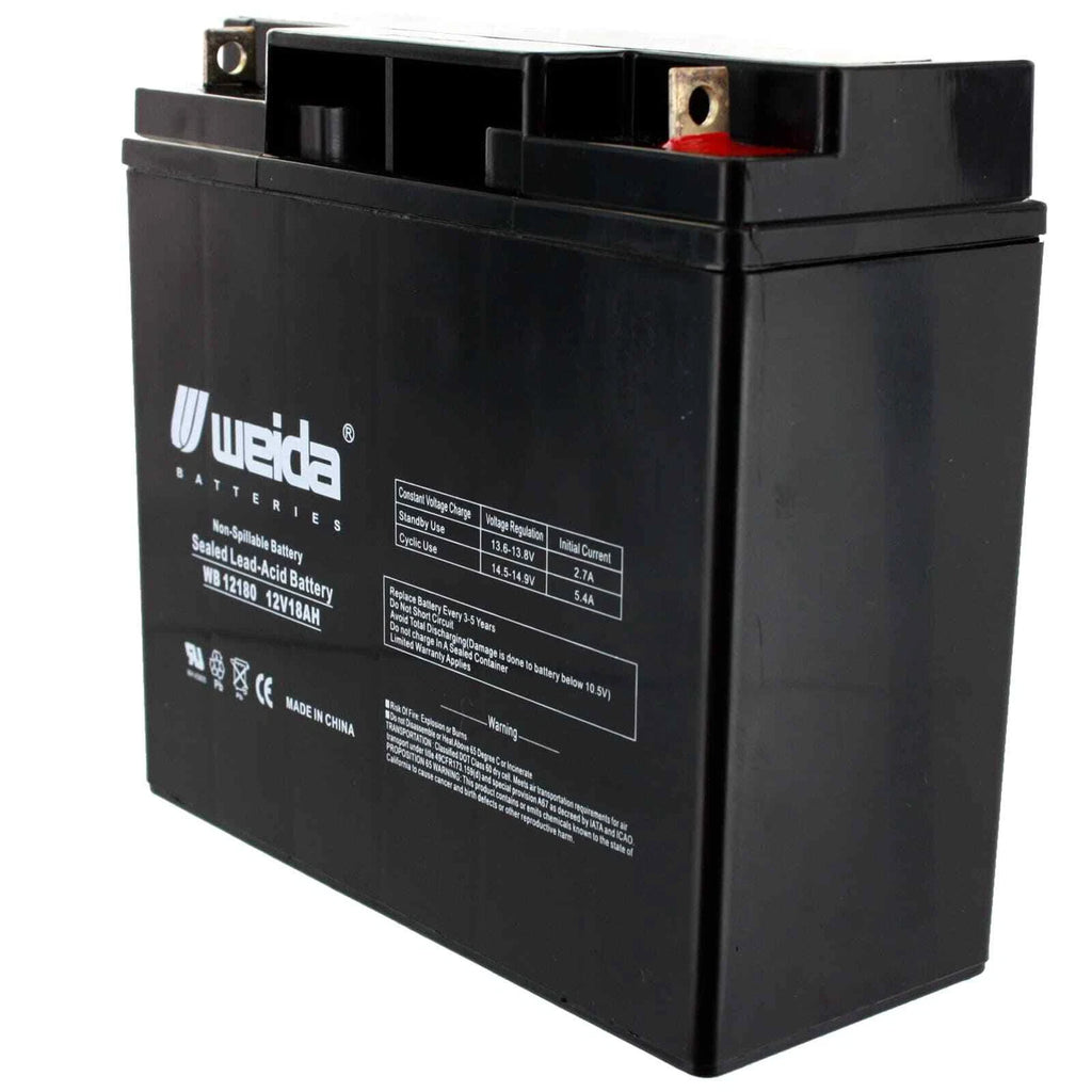 NEW 12V 18Ah SLA Battery WB12180 For UB12180, PS12180 WKA12-18NBL