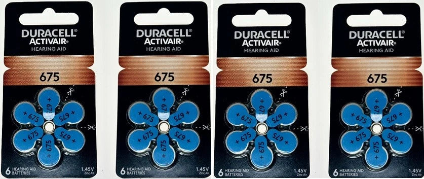 Duracell Size 675 Hearing aid batteries 12 to 120 Batteries