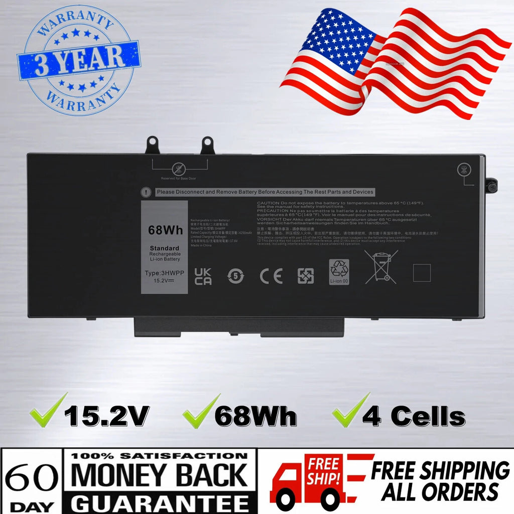 3HWPP Battery For DELL Precision 3541 3551 Latitude 5401 5501 5411 5511 5510