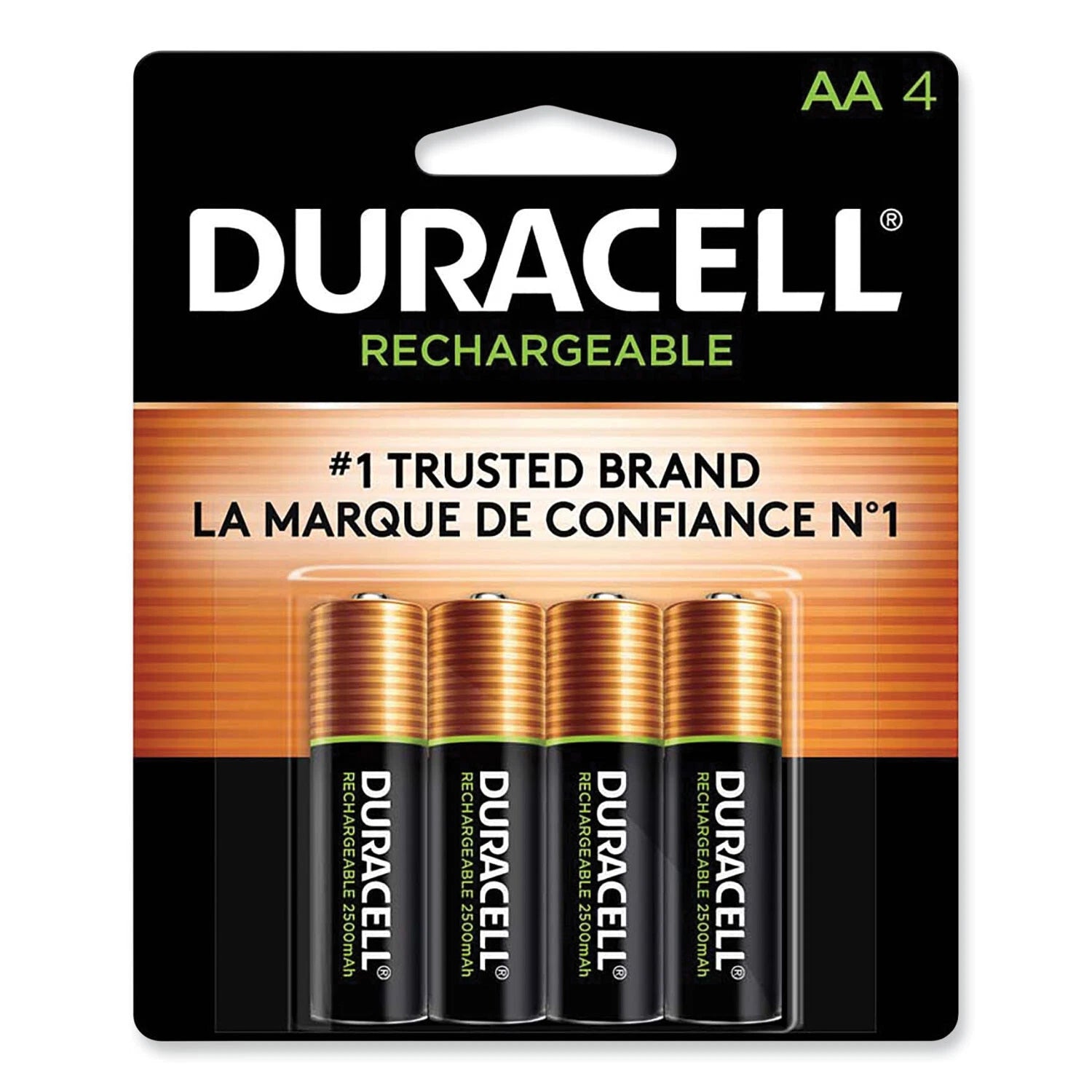 4 Duracell AA Rechargeable NiMH Batteries (2500 mAh, DX1500)