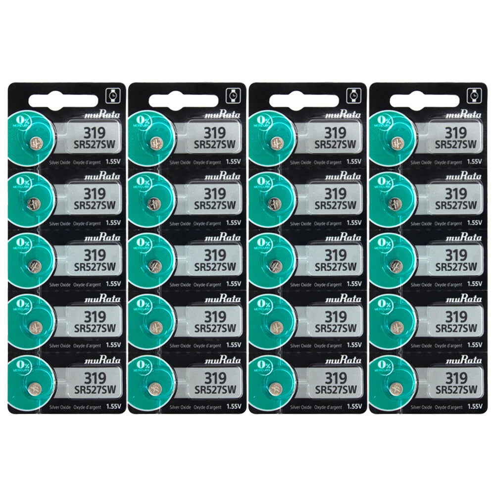 319 MURATA REPLACES SONY SR527SW 1.55V LOW DRAIN BATTERY 20 Pack