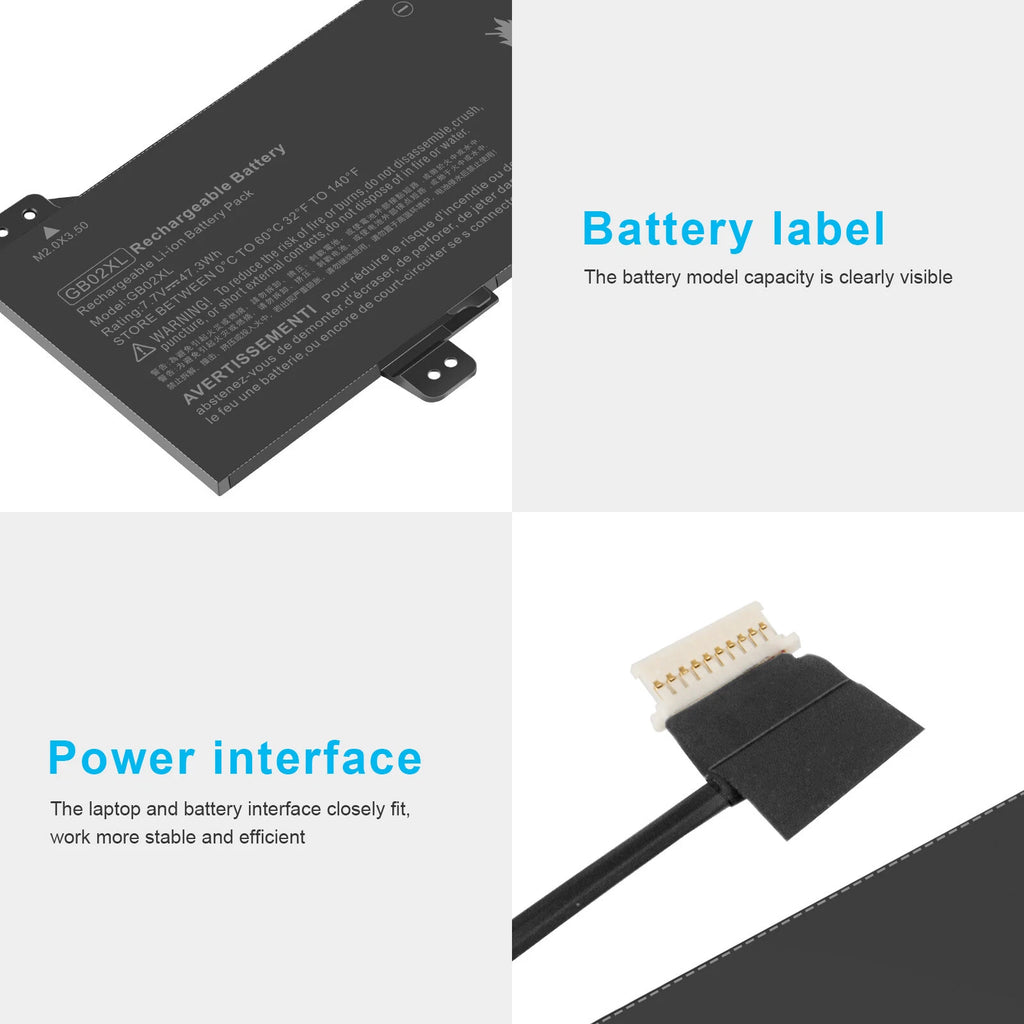 GB02XL Battery for HP CHROMEBOOK X360 11 G2 EE 14-DB0023DX L42550-2C1 L42583-005