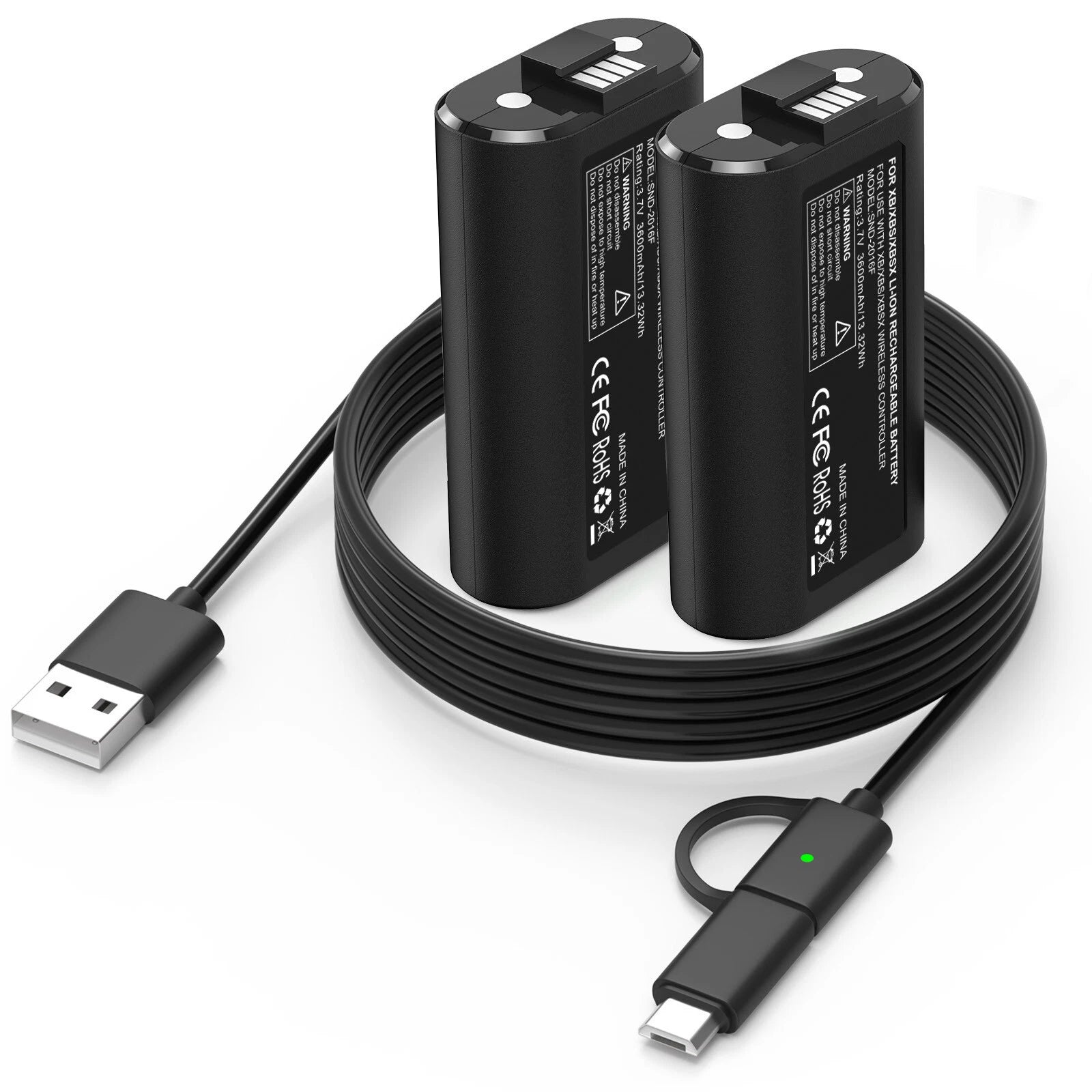 3600mAh Rechargeable Battery Pack USB Type-C for Microsoft Xbox One / Series X/S