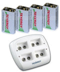 Tenergy Smart 9V Charger TN136 With Four Batteries