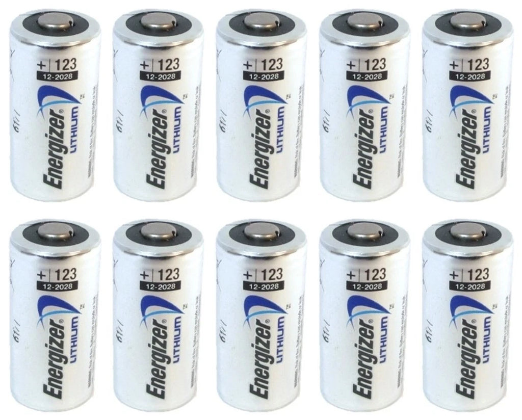 10 X FRESH NEW ENERGIZER CR123A DL123 123 EL123 CR17345 LITHIUM BATTERY EXP 2030