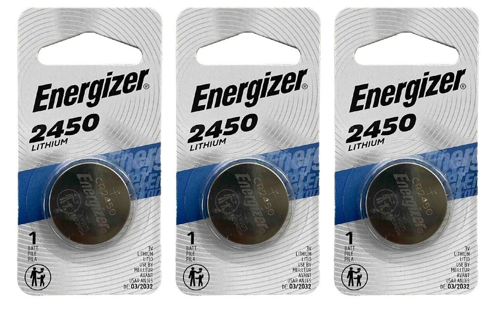 3 Pack New Fresh Energizer ECR2450 CR2450 BR2450 Lithium 3V Battery Exp 03/2034