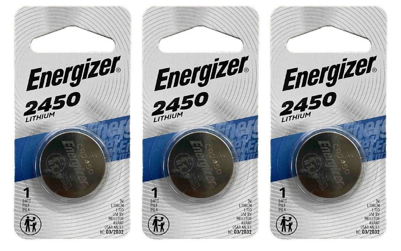 3 Pack New Fresh Energizer ECR2450 CR2450 BR2450 Lithium 3V Battery Exp 03/2034