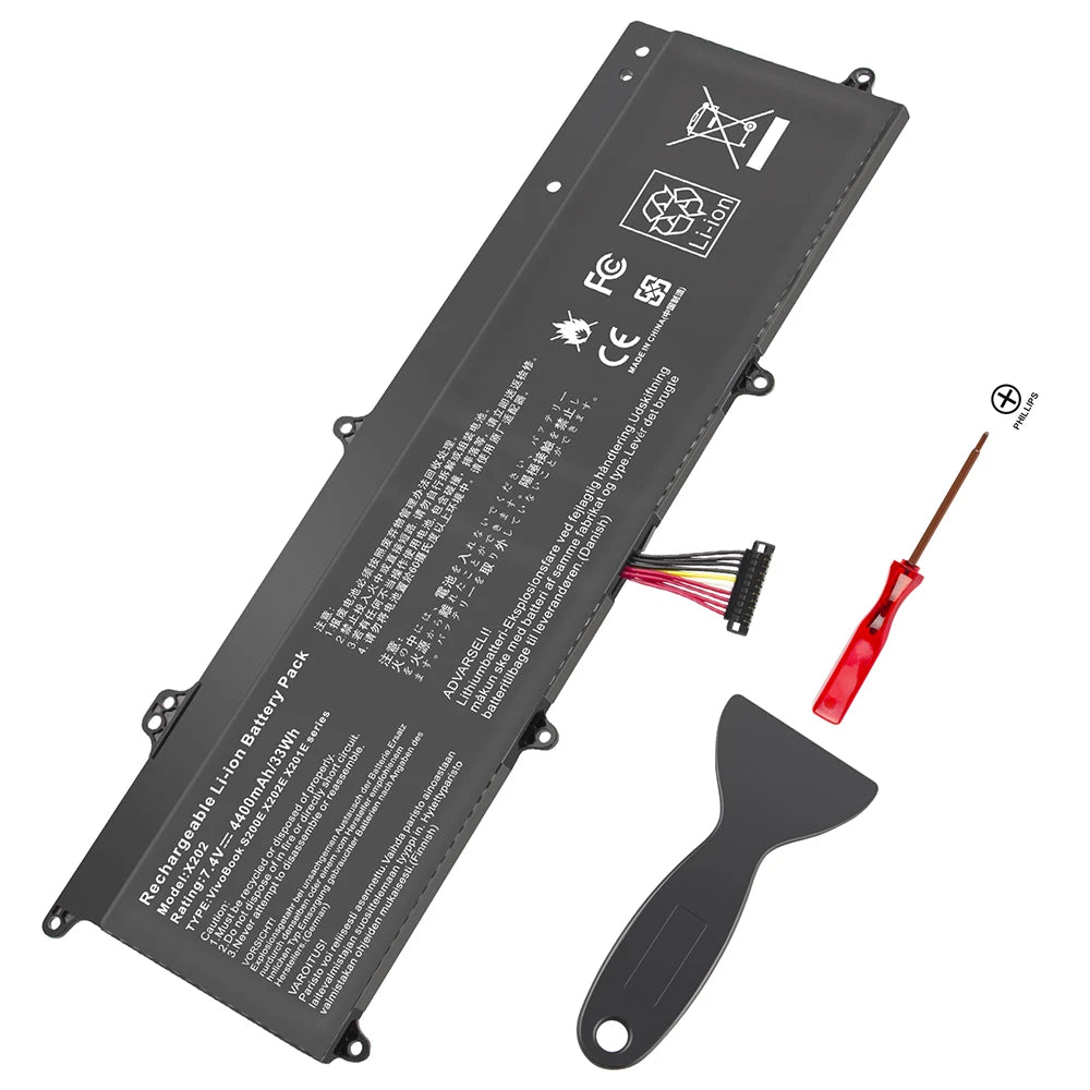 Battery C21-X202 For ASUS VivoBook X202 X202E S200 S200E X201 X201E Q200E