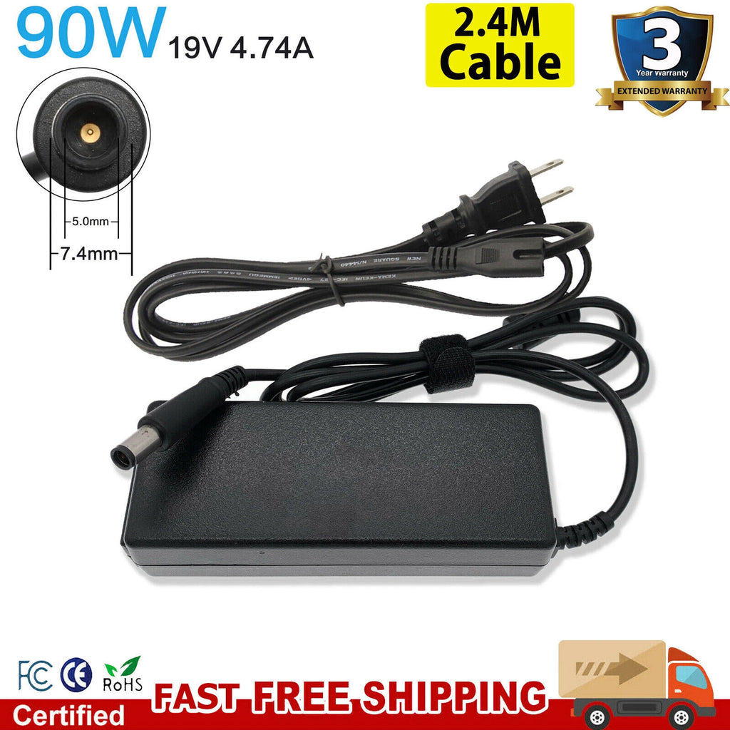 90W AC Adapter For HP G62 G60 Pavilion DV4 DV5 DV6 DV7 Power Supply US