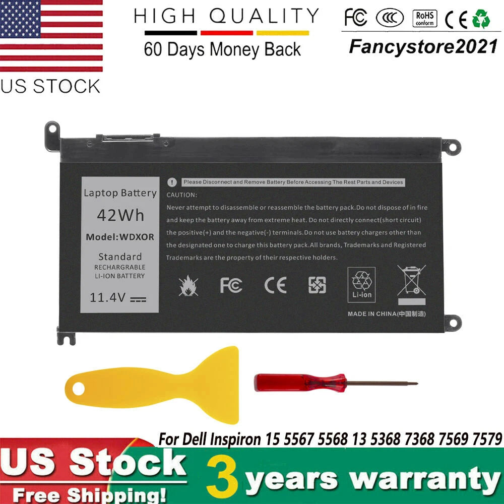 WDX0R WDXOR Battery For DELL Inspiron 17 5765 5767 5770 15 7560 7570 7579 7569