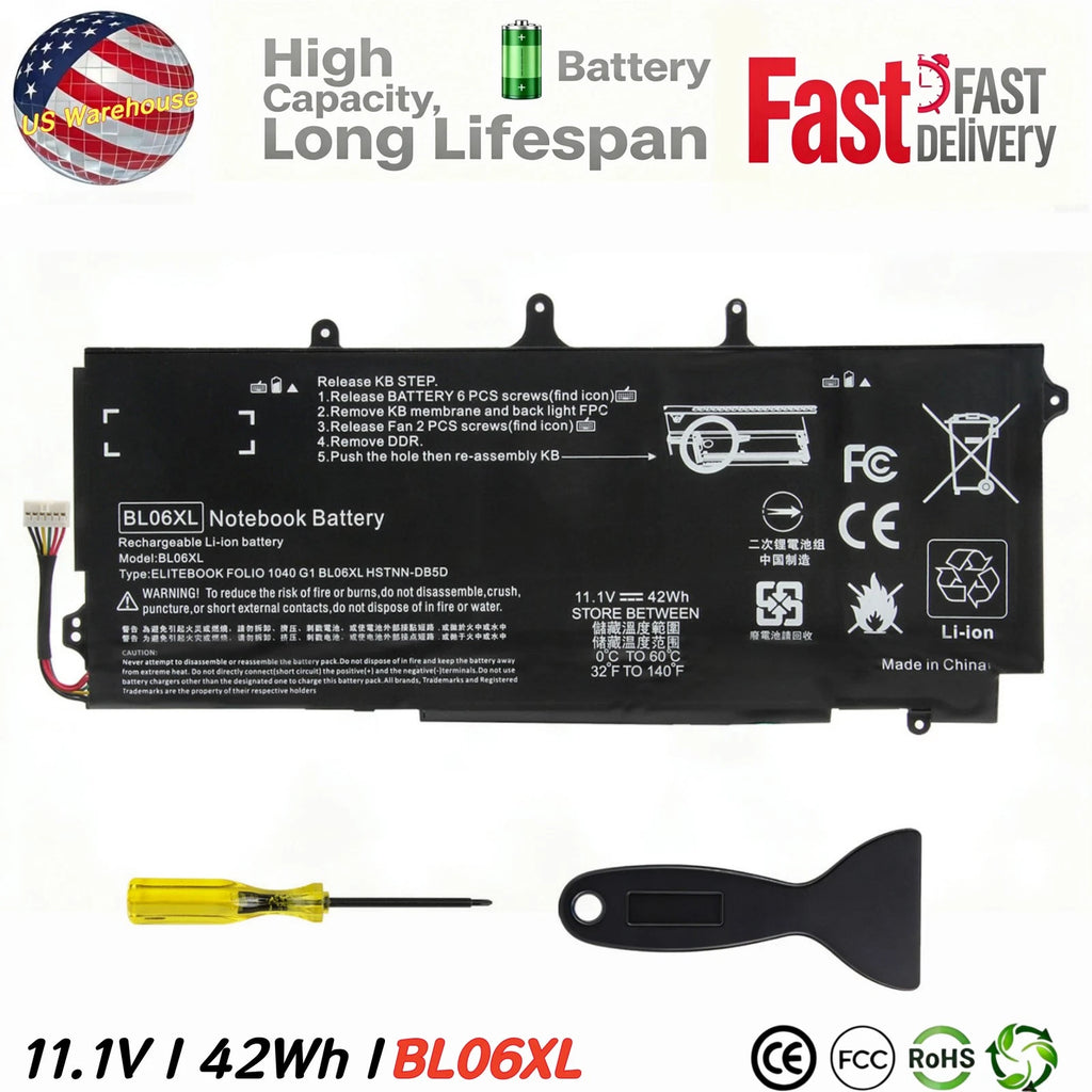 BL06XL Battery for HP EliteBook Folio 1040 G0 G1 G2 HSTNN-DB5D HSTNN-IB5D 722236