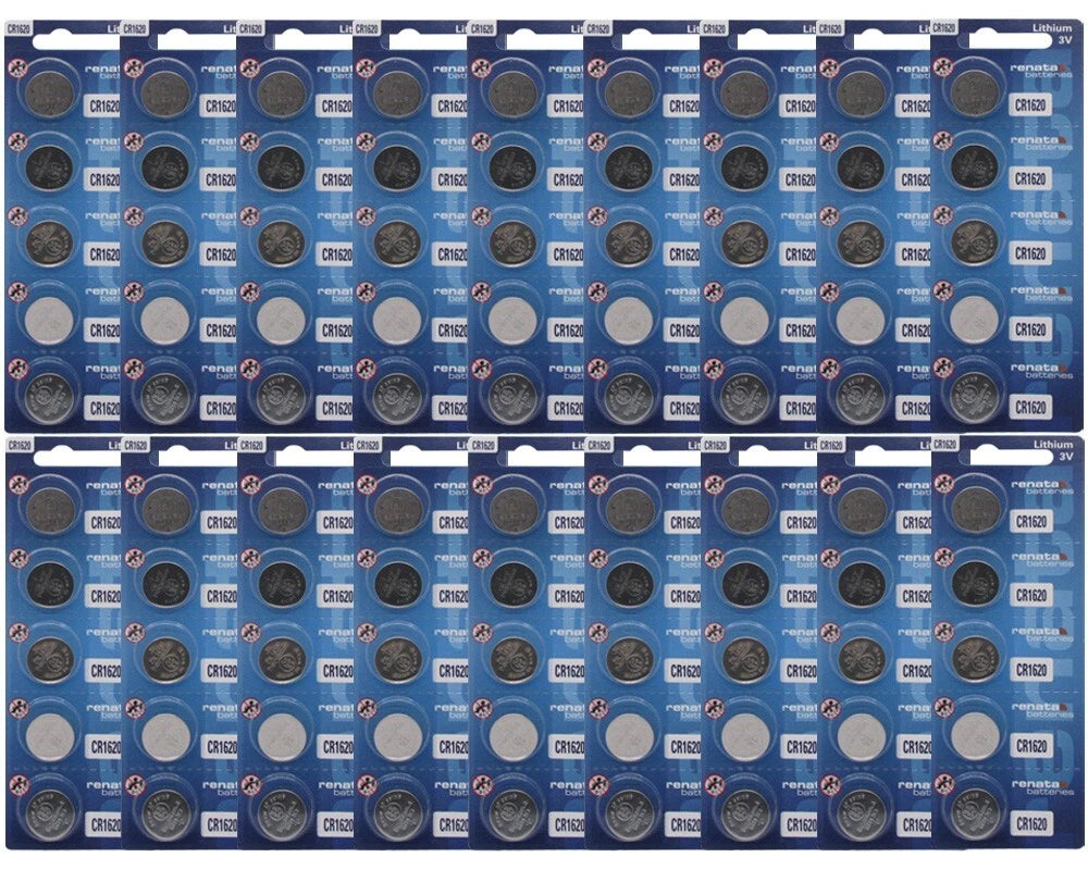 x 90 Renata CR1620 Lithuim Coin 3V Mercury Free Batteries
