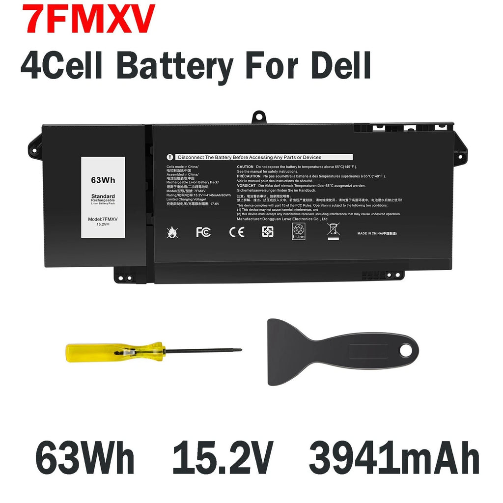 Laptop 7FMXV Battery For Dell Latitude 5320 7320 7420 7520 9JM71 TN2GY 4M1JN 63W