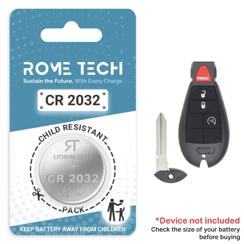 Key Fob Battery Replacement for Dodge Journey 2020 2019 2018 2017 2016 - 2009