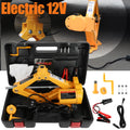 3 Ton Automotive Electric Scissor Car Jack Lift Tool Kit Tire Change Repair US