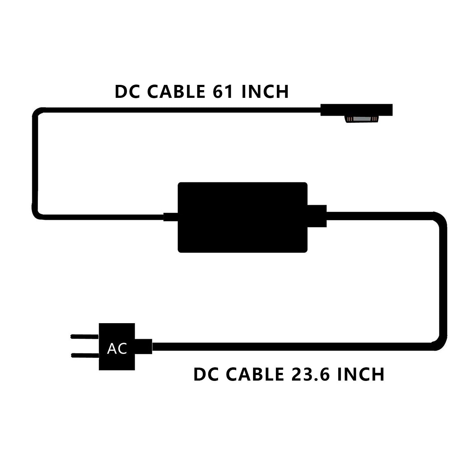 44W AC Adapter Charger For Microsoft Surface Pro 4 5 1800 1769