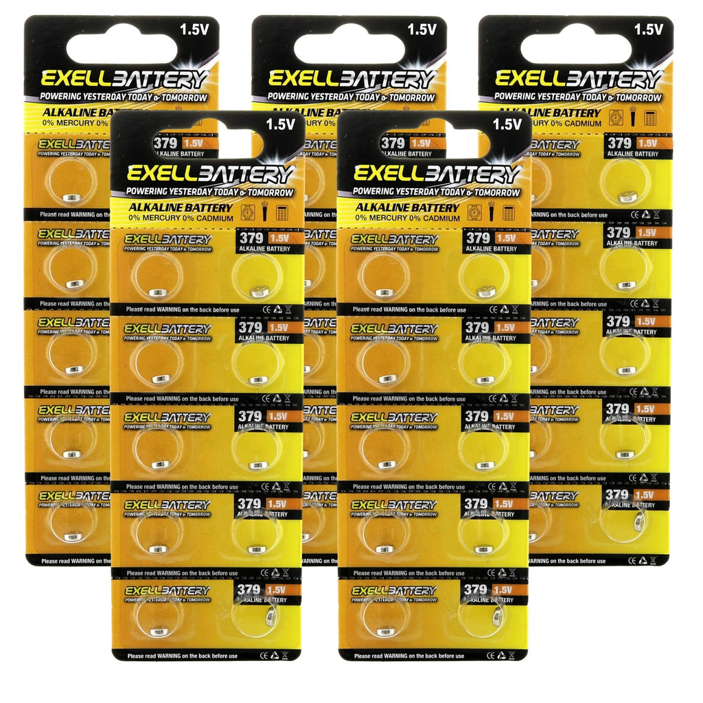 5x 10pk Alkaline 1.5V Watch Battery Compatible With AG0 SG521 379 SR521SW