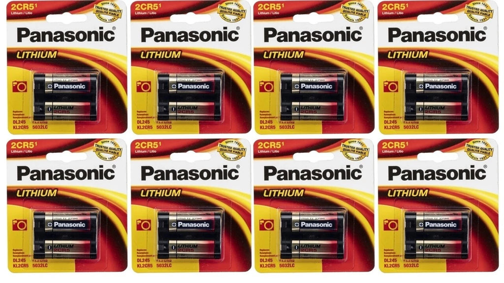 12 Pack Panasonic 2CR5 6V Lithium Photo Battery, DL45, KL2CR5, 5032LC