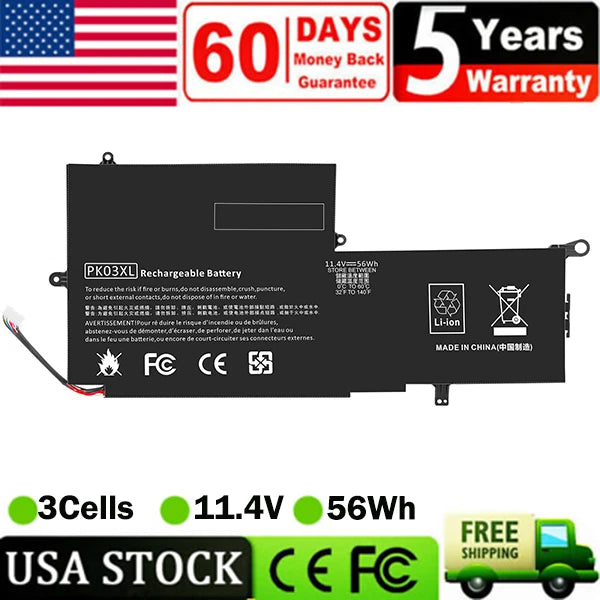 PK03XL Laptop Battery For HP 789116-005 4810A SPECTRE 13-4000 13-4003DX 56Wh