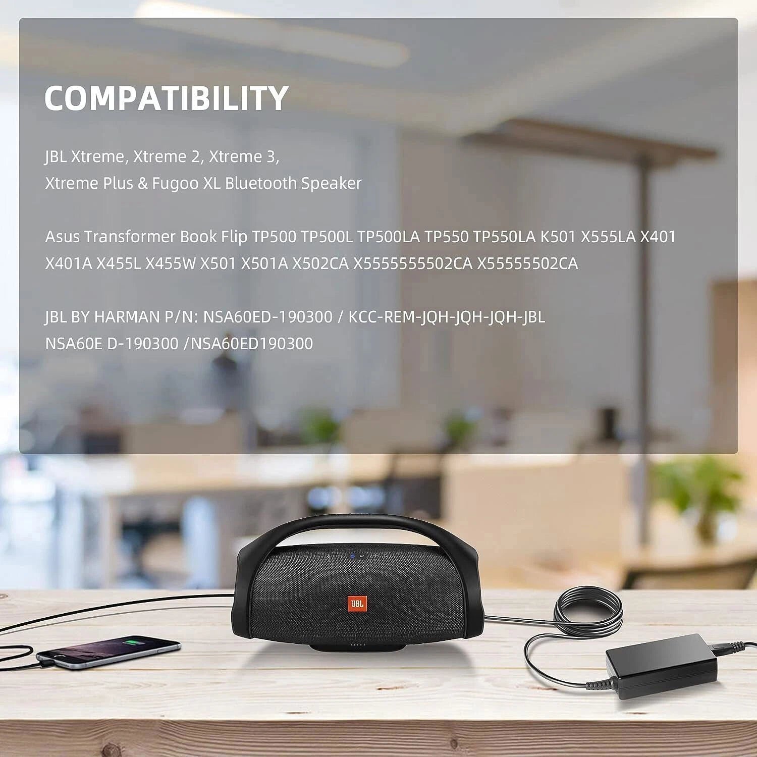For JBL Xtreme Extreme 1, 2 Bluetooth Wireless Speaker Charger Power Supply Cord