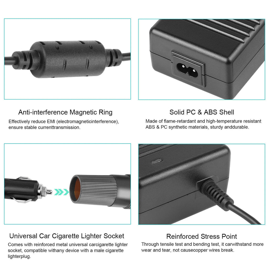 60W/120W AC Power Adapter 240V AC-DC 12V Car Converter Cigarette Lighter Socket