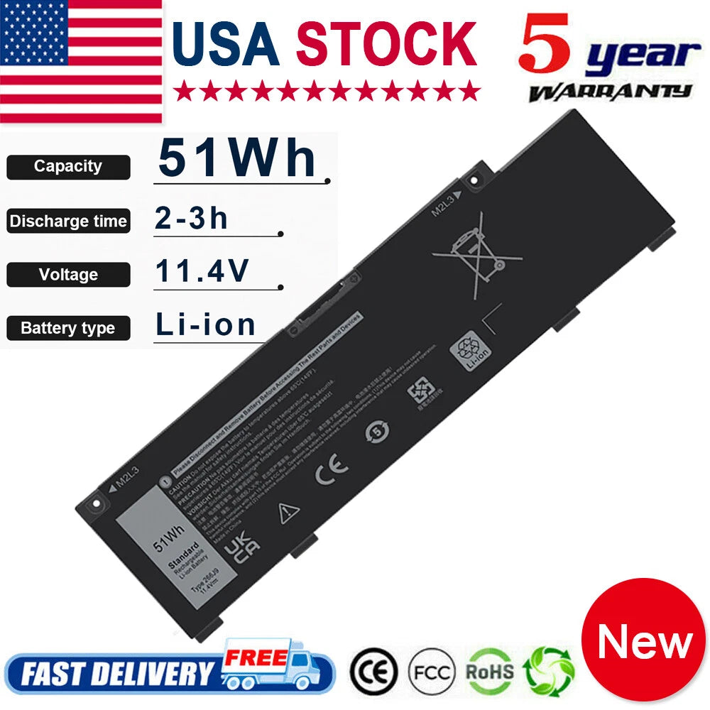 FOR DELL G3 3590 G5 5500 G5 SE 5505 11.4V 51WH 4255MAH LI-ION BATTERY 415CG