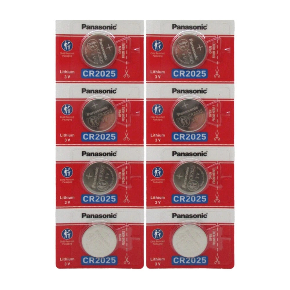 8 Pcs Fresh Panasonic Lithium ECR2025 CR2025 CR 2025 3V Batteries