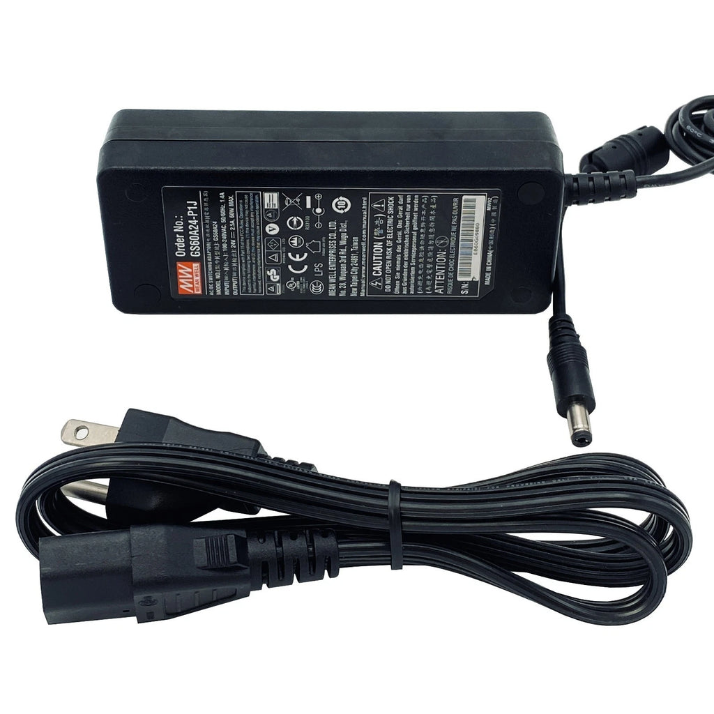 NEW OEM 60W Mean Well GS60A24-P1J AC Adapter 24V 2.5A Power Supply 5.5x2.0mm