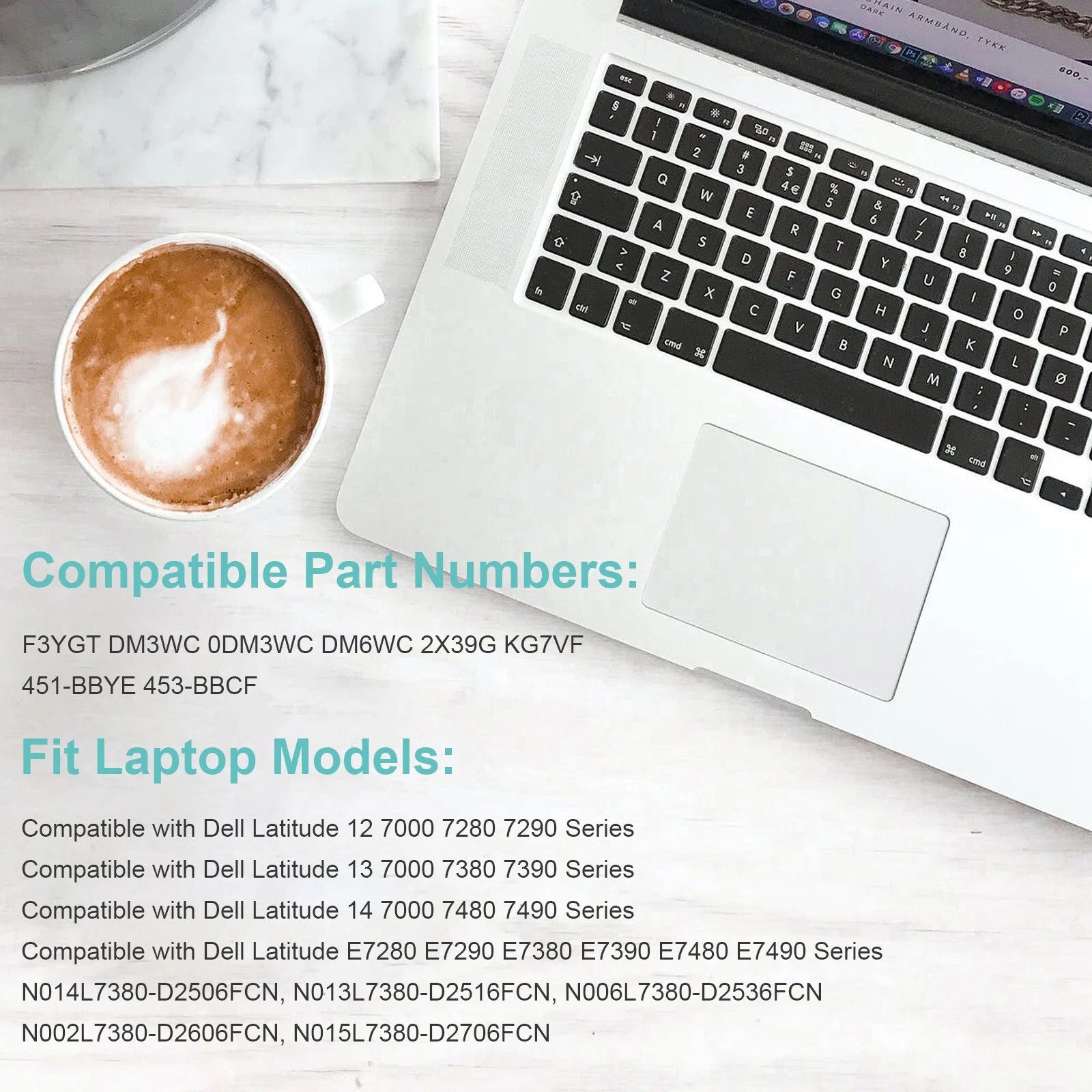 ?LOT F3YGT DM3WC Battery For Dell Latitude 7280 7290 7380 7390 7480 7490 E7480