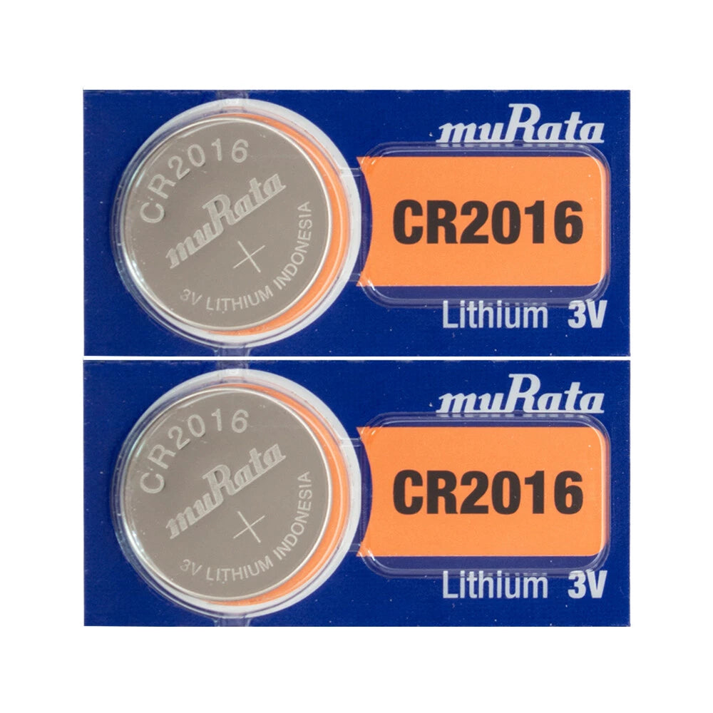 2 Pcs MURATA 2016 CR2016 Lithium Coin Battery 3V, Replaces Sony