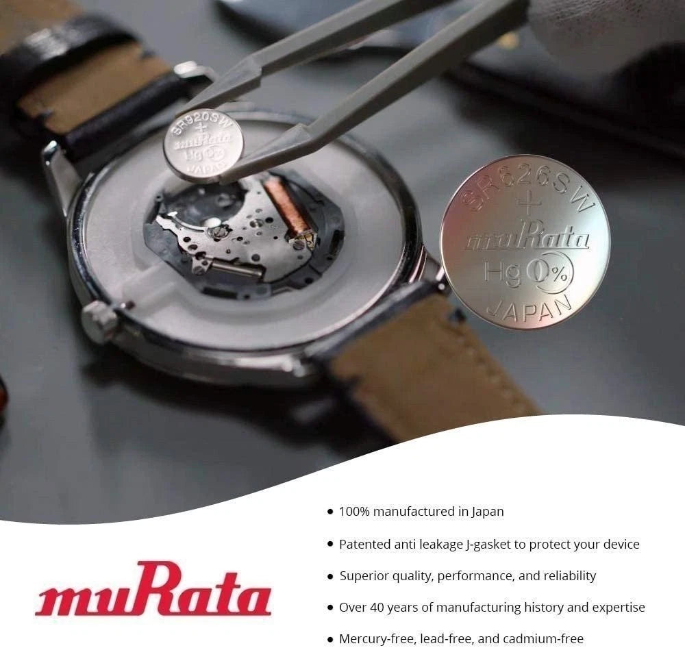 Murata 317 SR516SW Battery 1.55V Silver Oxide Watch Button Cell - Replaces...