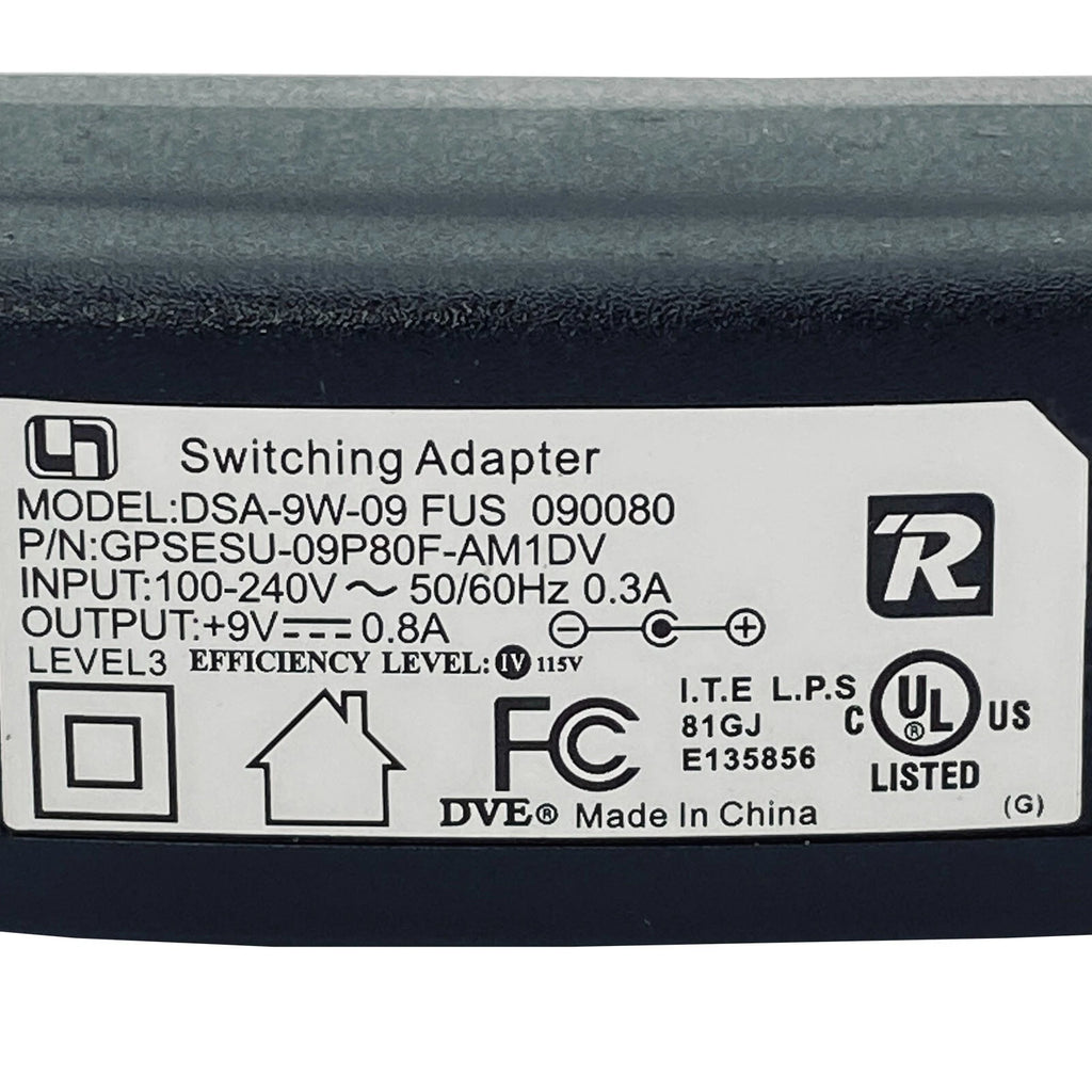 NEW Genuine DVE Switching Power Adapter 9V 1A DSA-9W-09 FUS 090080 OEM