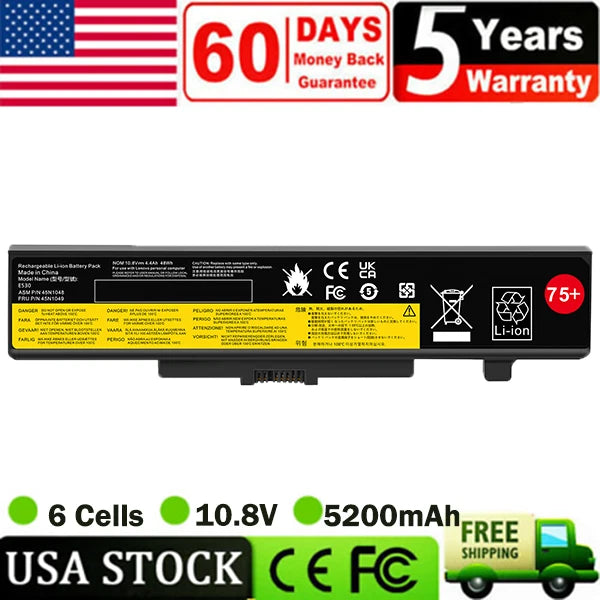 Battery for Lenovo ThinkPad B480 B485 B490 B580 B585 B590 B4400 B5400 L11S6Y01