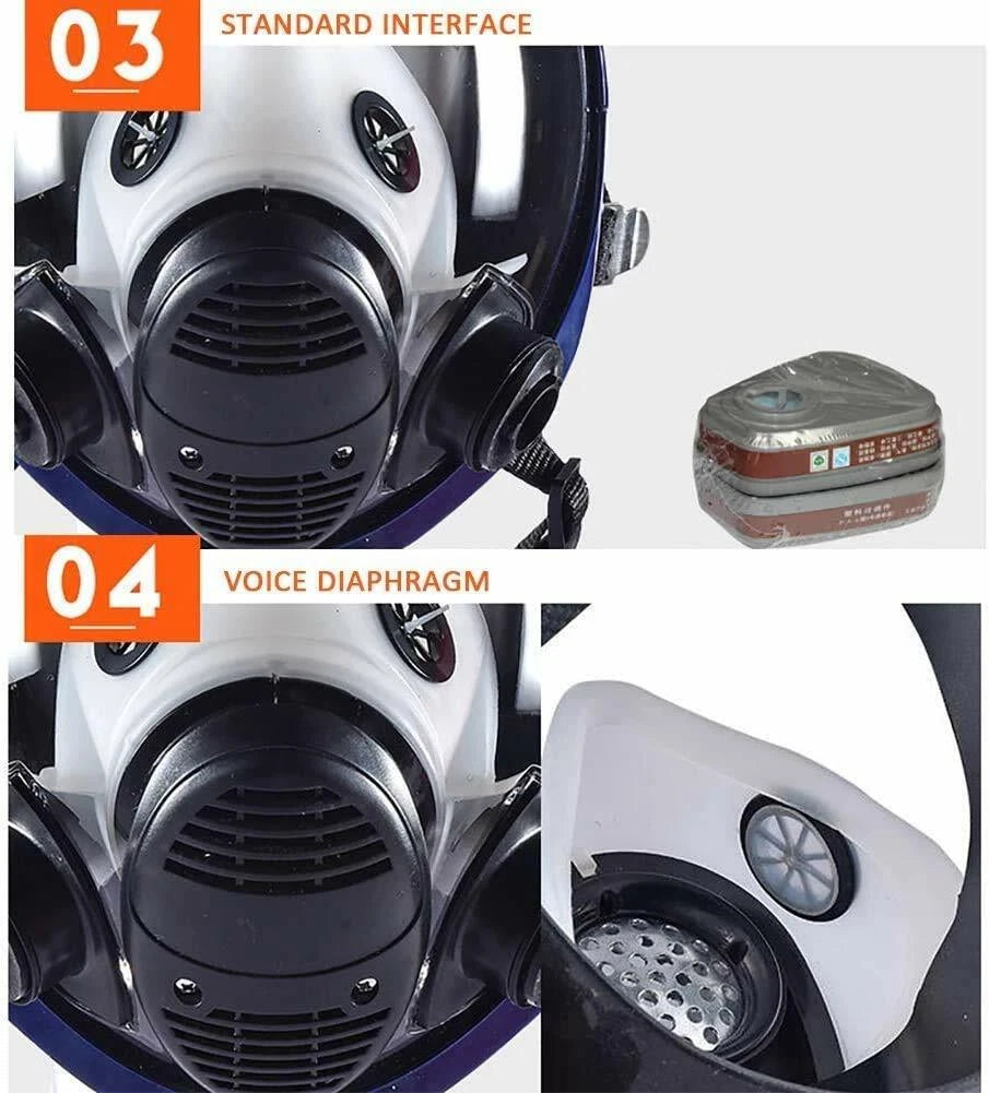 17 in 1 Full Face Gas Mask Painting Spraying Respirator Facepiece For 6800 Large
