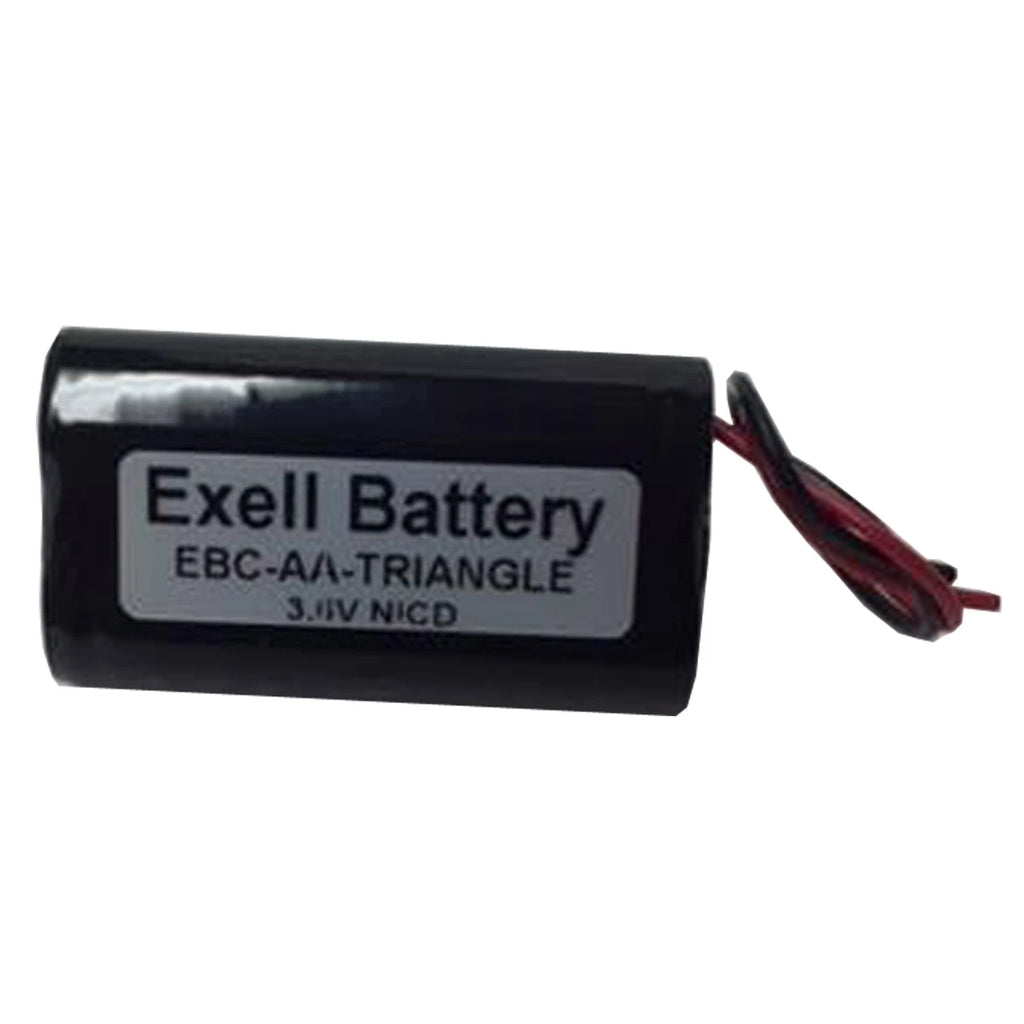 Exell 3.6V 1000mAH (3xAA, 3.6Wh, Triangle) NiCD Battery Pack with Wire Leads