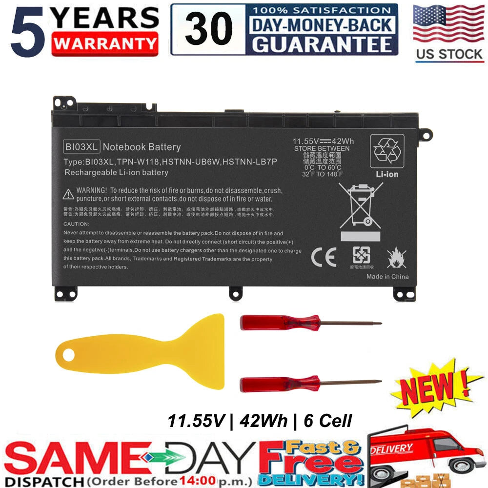 BI03XL ON03XL Battery For HP Pavilion X360 13-U Seres 844203-850 844203-855 42Wh