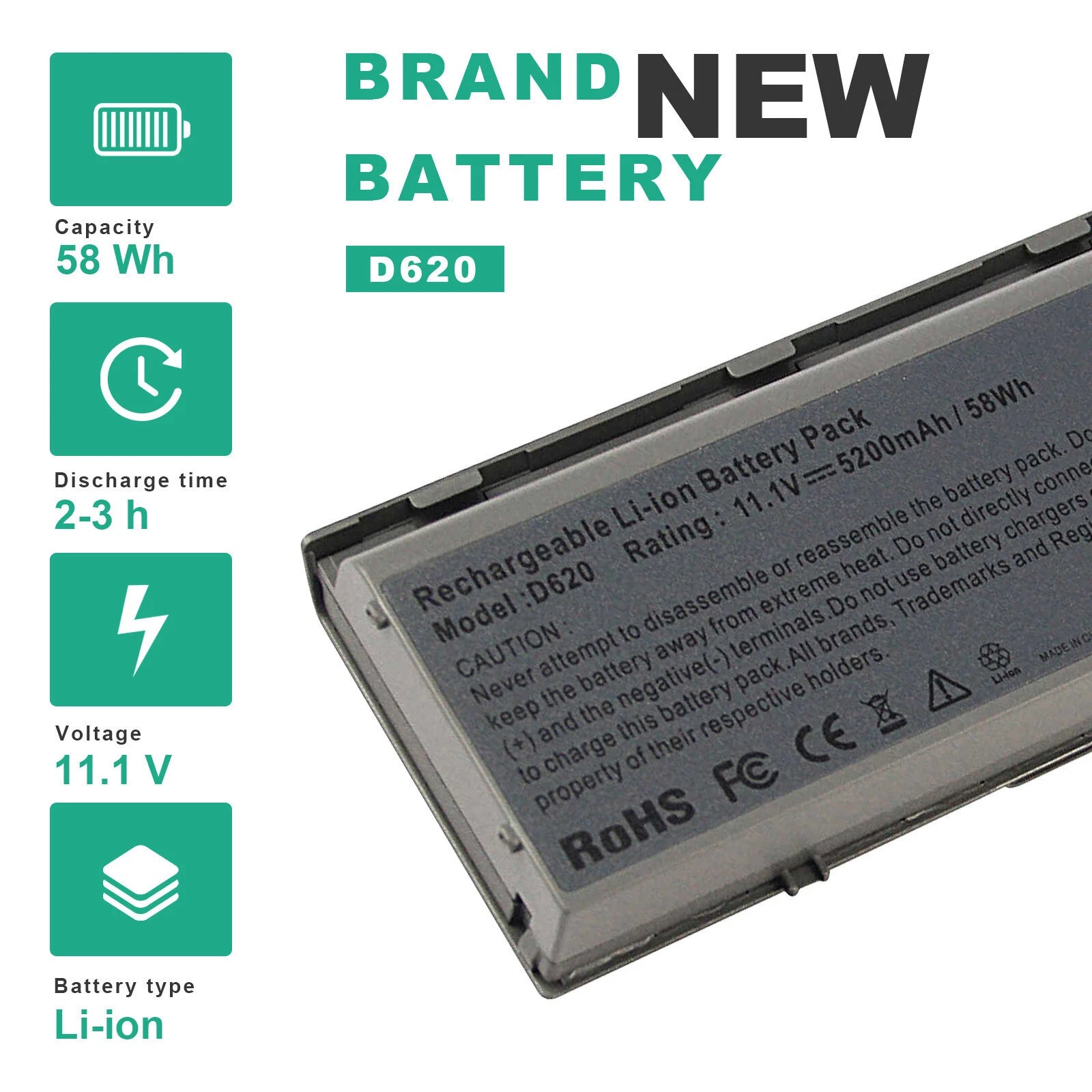 Rechargeable Battery For Latitude D620,D630,D630c,D630N ,D830N,Precision M2300