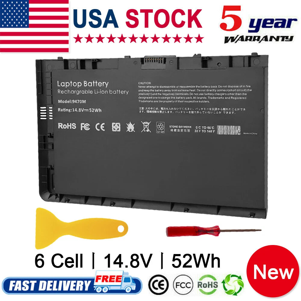 Replace BT04XL Battery for HP EliteBook Folio 9470M 9480M HSTNN-DB3Z 687945-001