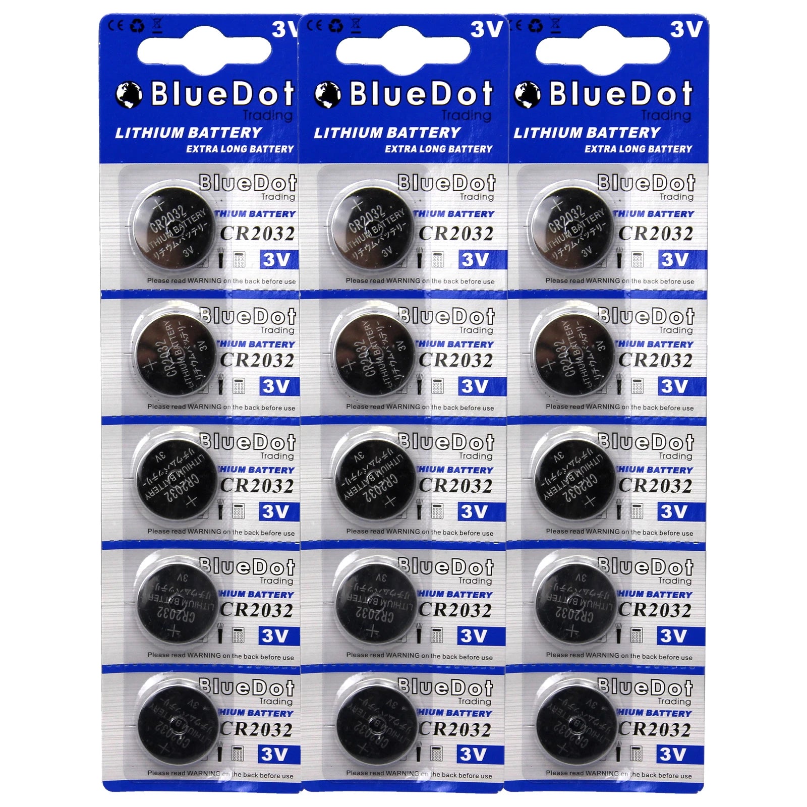 15 DL2032 ECR2032 CR2032 Battery USA SHIP 3 V Lithium Button Cell