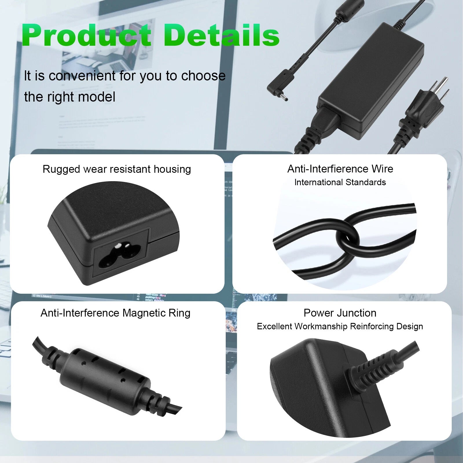 AC Adapter Charger for Acer Chromebook 11 13 14 15 C720 C740 CB3 CB5-132T C738T
