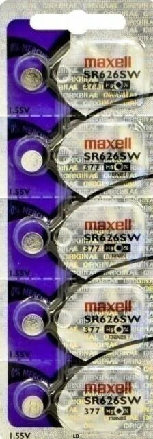 377 MAXELL WATCH BATTERIES SR626SW SR626 V377 SR66 (1pcs)