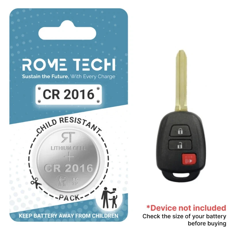 Key Fob Battery Replacement for Toyota Yaris 2019 2018 2017 2016 2015 - 2007