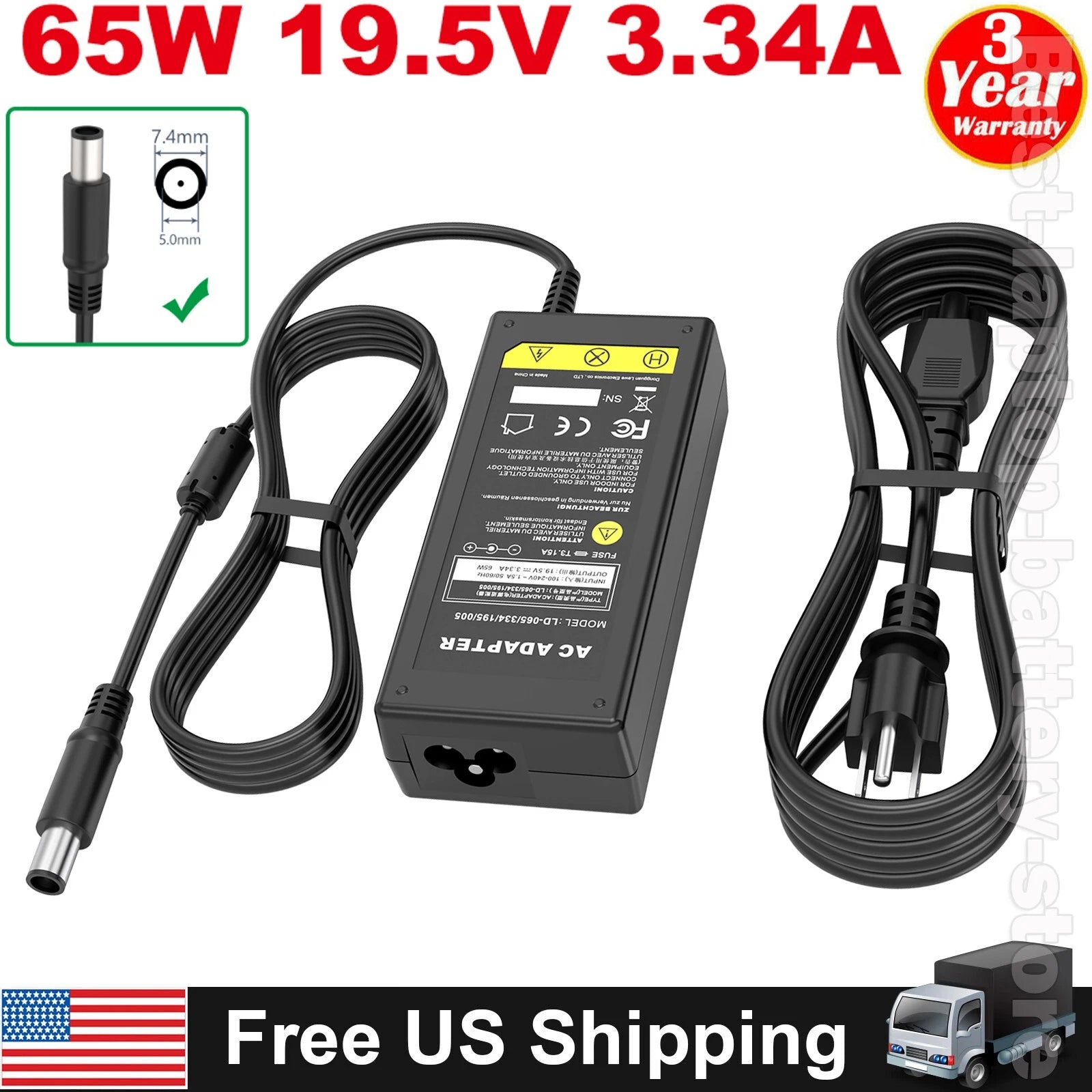 AC Adapter Charger For Dell Latitude E4300 E6400 E6410 E6500 D600 D610 D620 D630