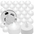 Qty 36 Battery Operated, Flicker White LED Tealights Tea Lights Flameless