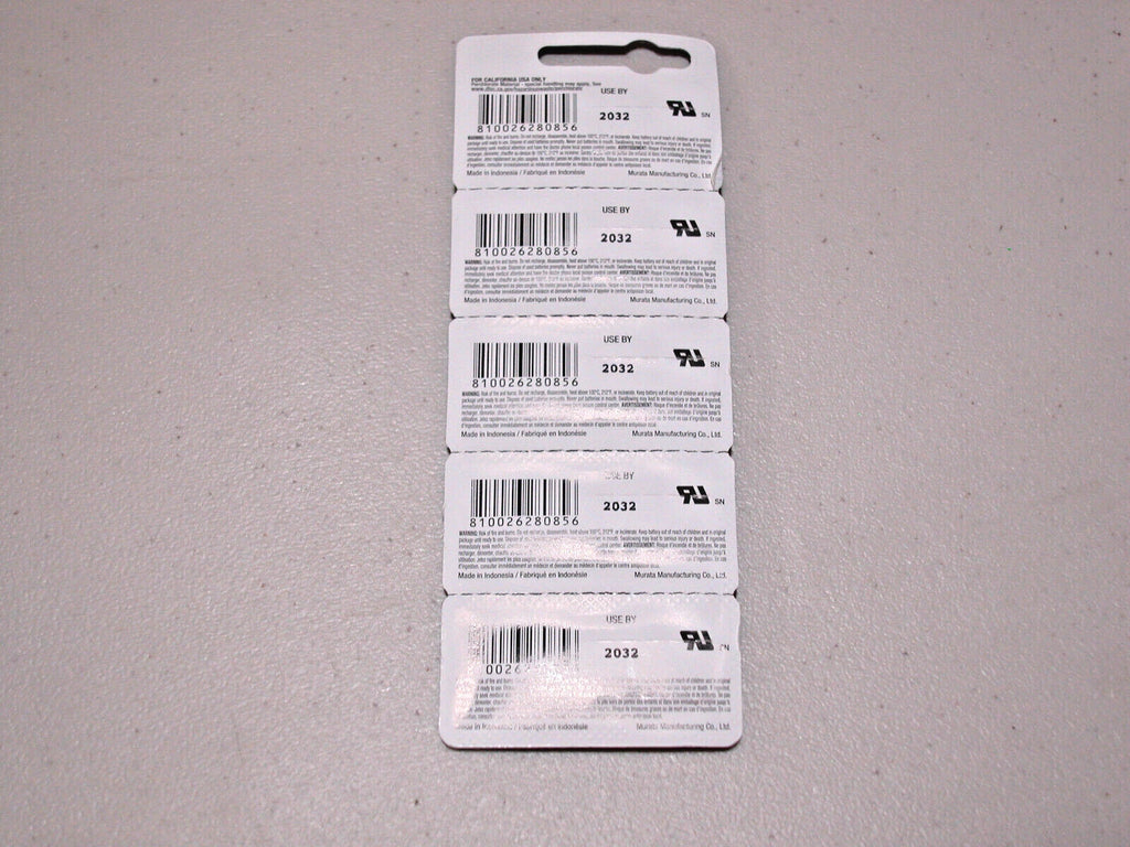 5 pc MURATA CR2032 lithium 3v battery cr 2032 SONY (EXPIRATION DATE 2032)