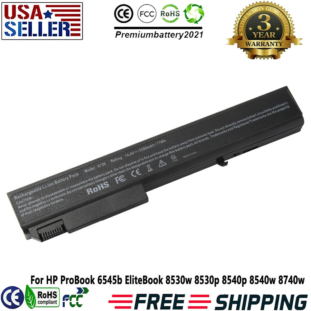 ?8 Cell Battery For HP EliteBook 8530p 8530w 8540p 8540w 8730p 8730w 8740w New