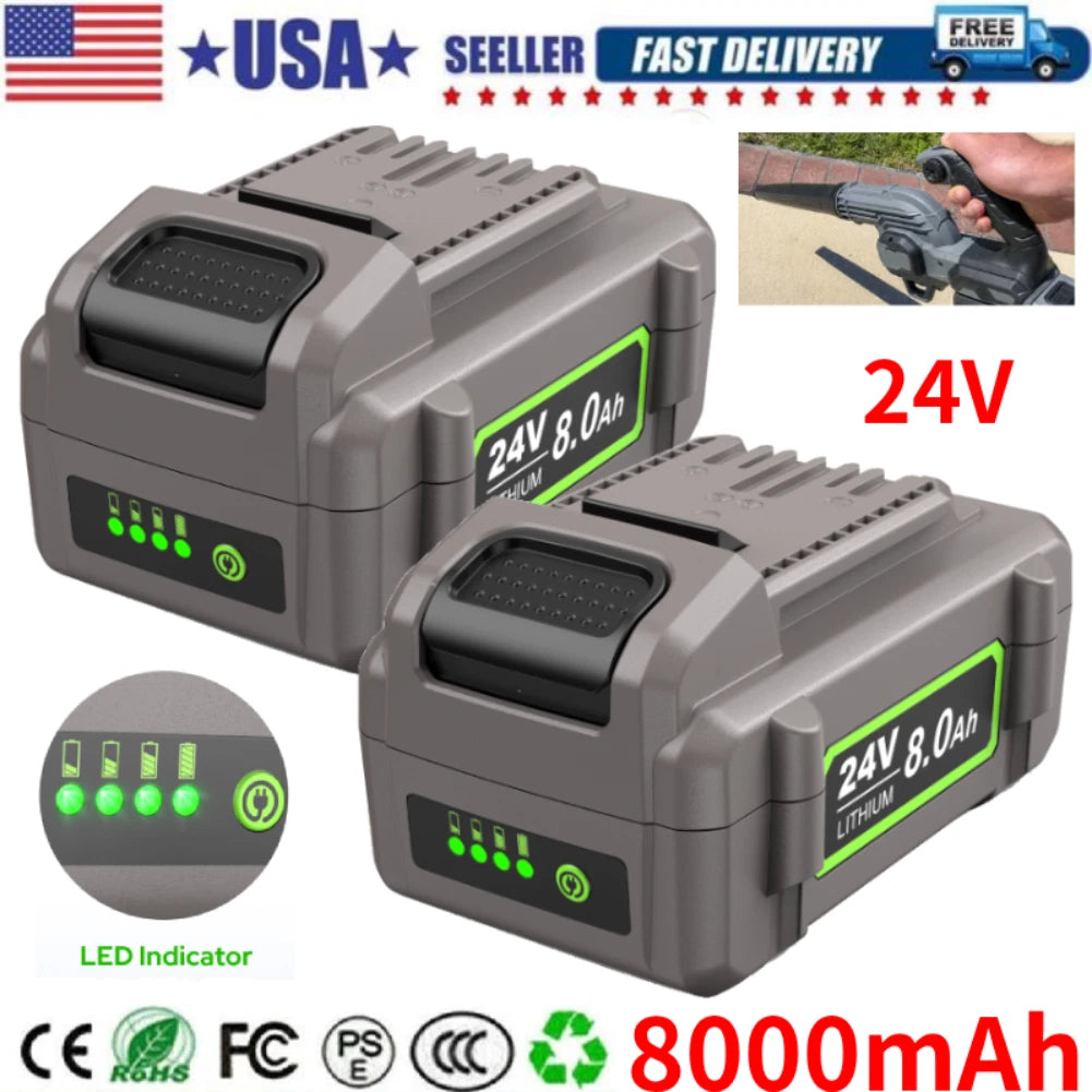 1-2X 24V 8.0Ah Replacement Battery For Flex 24 Volt Cordless Tool FX0221-1 US