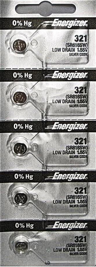ENERGIZER 321 SR616SW SR616 SILVER OXIDE (2piece) Watch Battery AuthorizedSeller