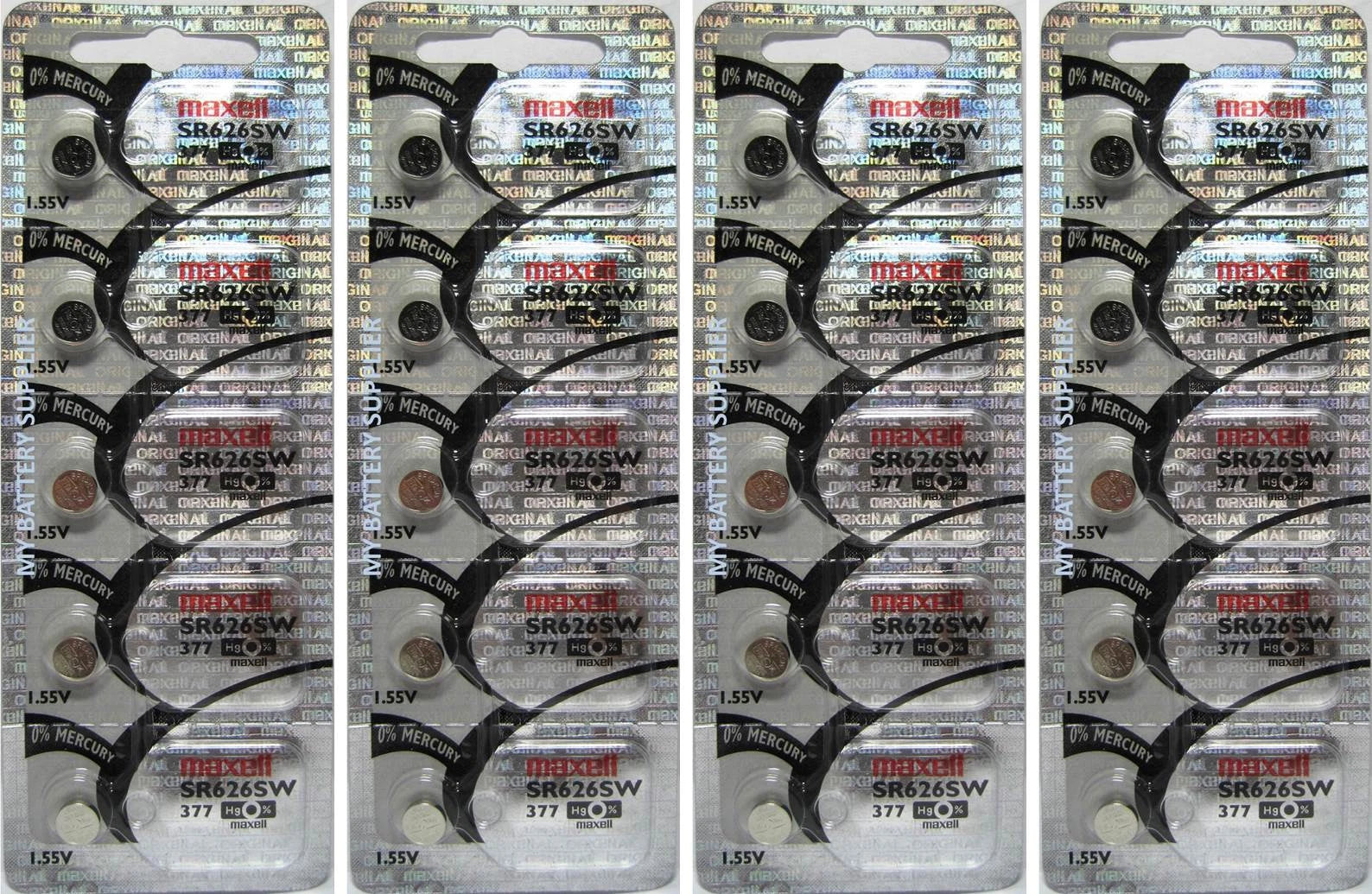 Maxell 377 Button Cell Watch Batteries 20 Pack